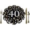 Big Dot of Happiness Adult 40th Birthday - Gold - Birthday Party Round Table Decorations - Paper Chargers - Place Setting For 12